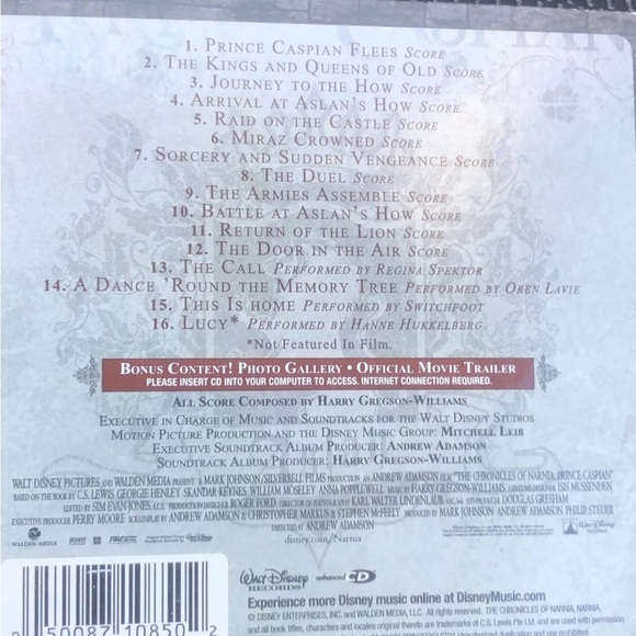 The Chronicles Of Narnia Prince Caspian DVD and Enhanced CD Score Soundtrack Lot - Picture 7 of 8